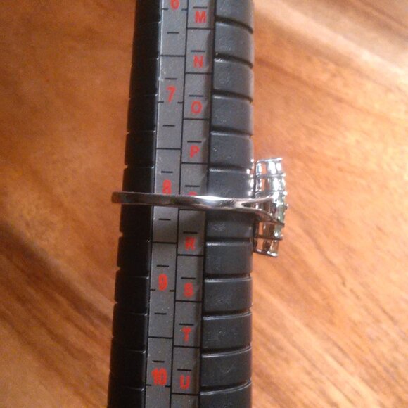 Malagasy Pine Apatite Sterling Silver Cluster Ring (Size 8) - Picture 3 of 13